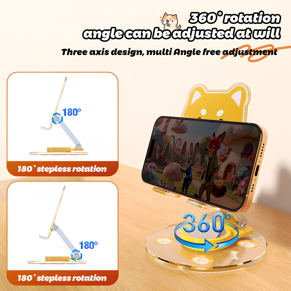 Cute Animal Phone Stand 360 Ro - Travel Accessories Online 评论和价格