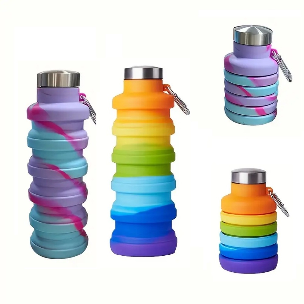 500ml Foldable Silicone Water  - Water Bottle Collapsible 评论和价格