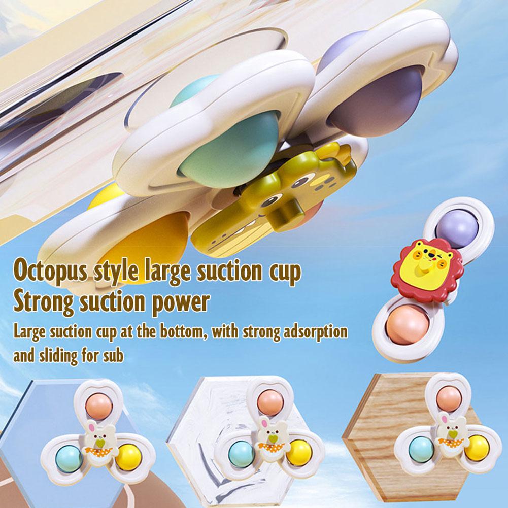 3PCS Suction Cup Rotating Toy  - Travel Accessories For Baby 评论和价格