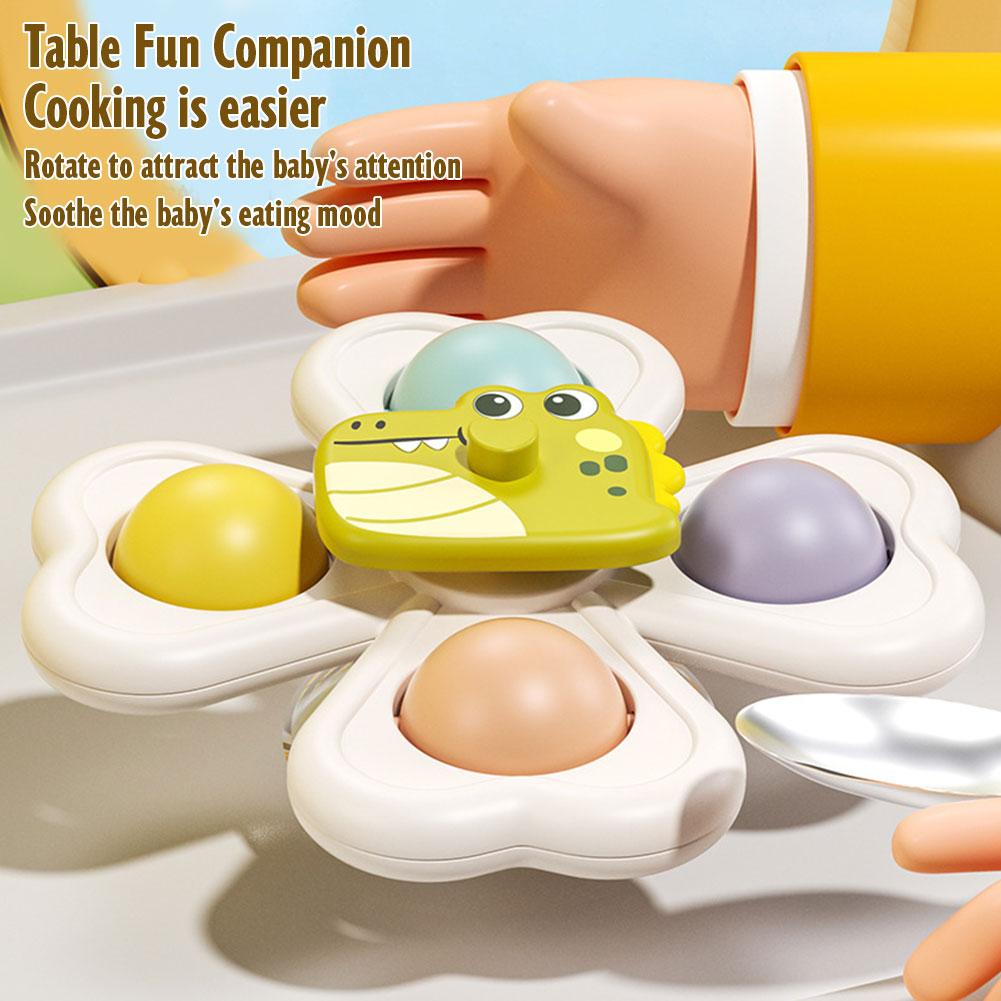 3PCS Suction Cup Rotating Toy  - Travel Accessories For Baby 评论和价格