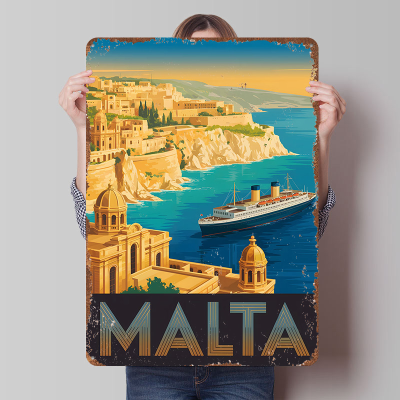 Malta Travel Metal Poster Cust - Travel Accessories Malta 评论和价格