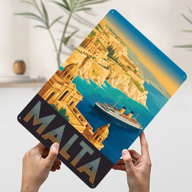 Malta Travel Metal Poster Cust - Travel Accessories Malta 评论和价格