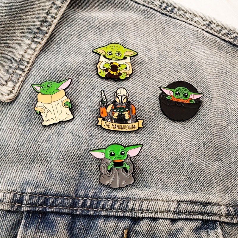5pcs Cute cartoon Yoda badge s - Travel Accessories Cute 评论和价格