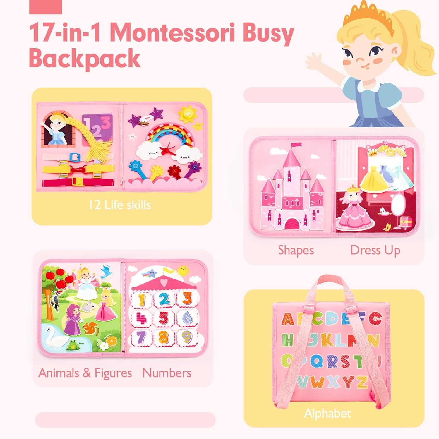 Toddler Busy Board Toys Montes - Travel Accessories For Baby 评论和价格
